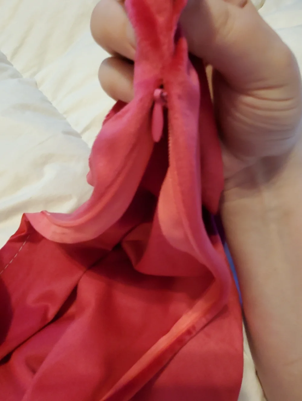 Satin Square Velour Throw Pillowcase in Hot Pink